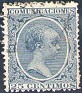Spain 1889 Castaño 25 CTS Azul Edifil 221
